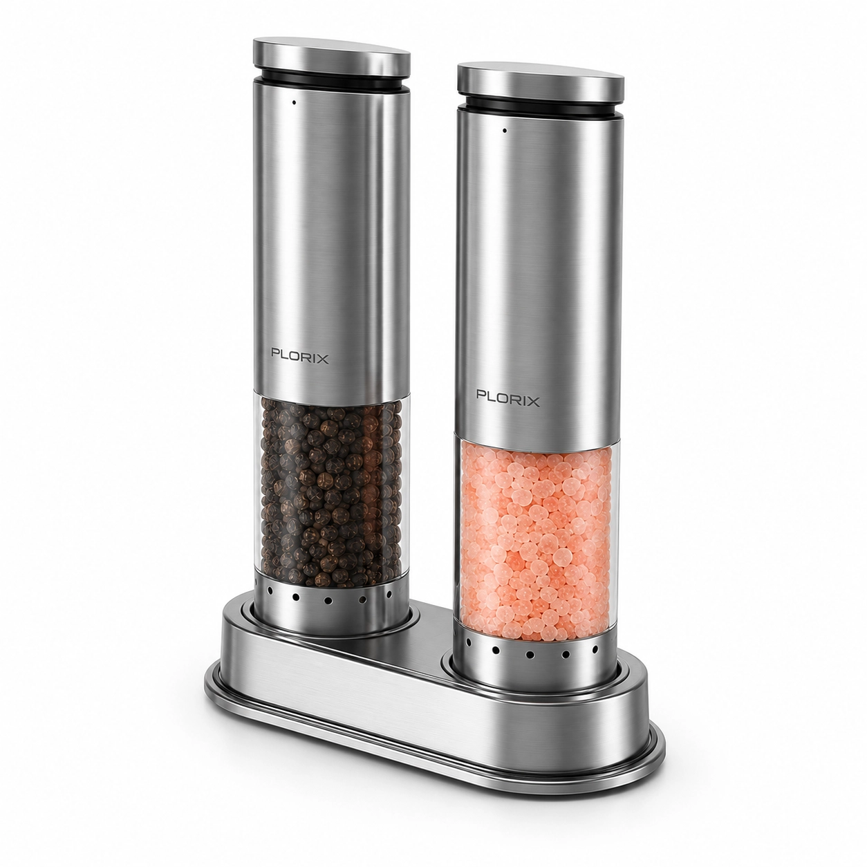 Plorix | Rechargeable Electric Salt & Pepper Grinder Set with Charging Base - Image 2