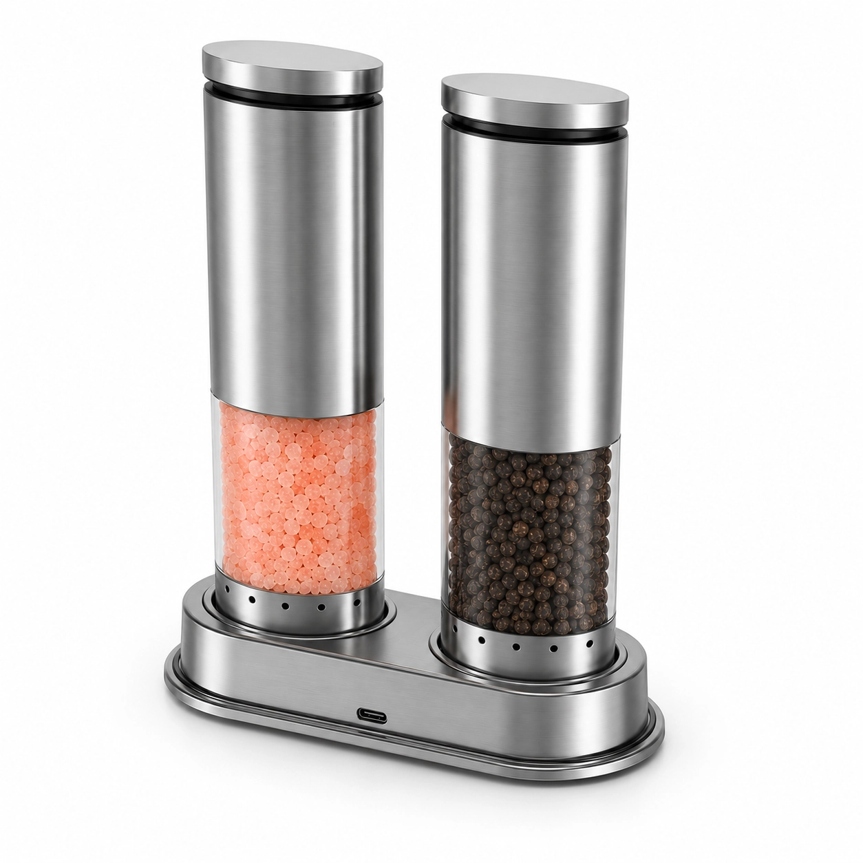 Plorix | Rechargeable Electric Salt & Pepper Grinder Set with Charging Base - Image 4
